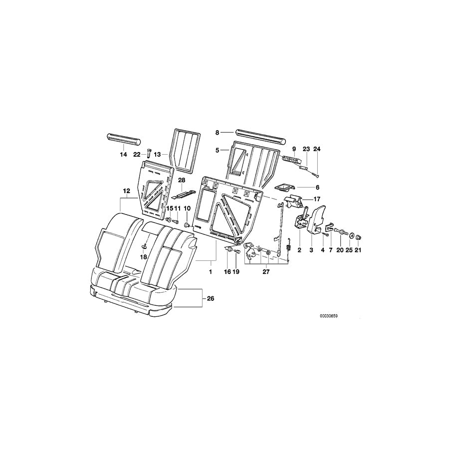 Genuine BMW 52208191424 E34 Unlocking Unit, Right (Inc. 540i, 525td & 518g) | ML Performance US Car Parts