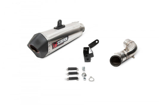 Scorpion RYA101SEO Yamaha Serket Taper Slip-On - Brushed Stainless Steel Sleeve (Tracer 900 / Tracer 900 GT) | ML Performance US US