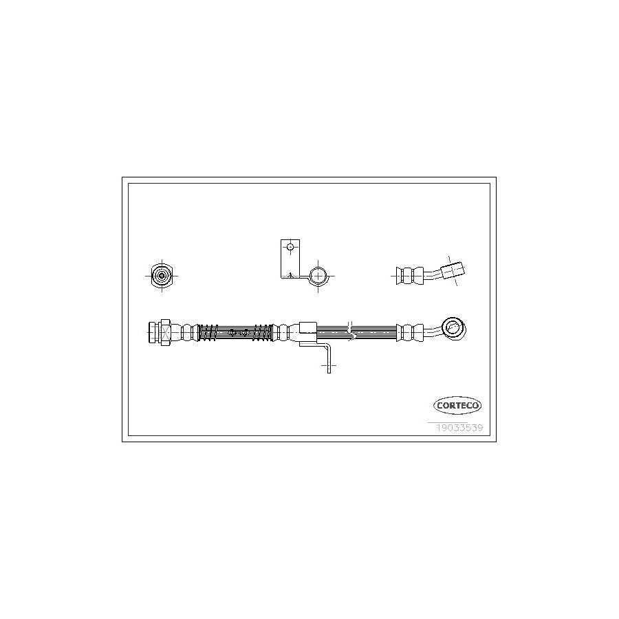 Corteco 19033539 Brake Hose for Hyundai Elantra
