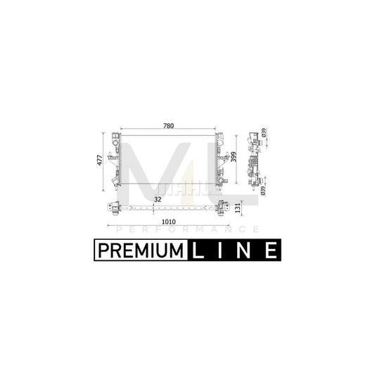 MAHLE ORIGINAL CR 932 000P Engine radiator for FIAT Ducato III Minibus (250, 290) Brazed cooling fins | ML Performance Car Parts