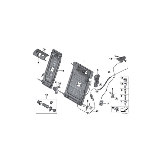 Genuine BMW 52207422639 G02 G01 Lock Striker, Left (Inc. X4 M40iX, X4 25dX & X4 30dX) | ML Performance US