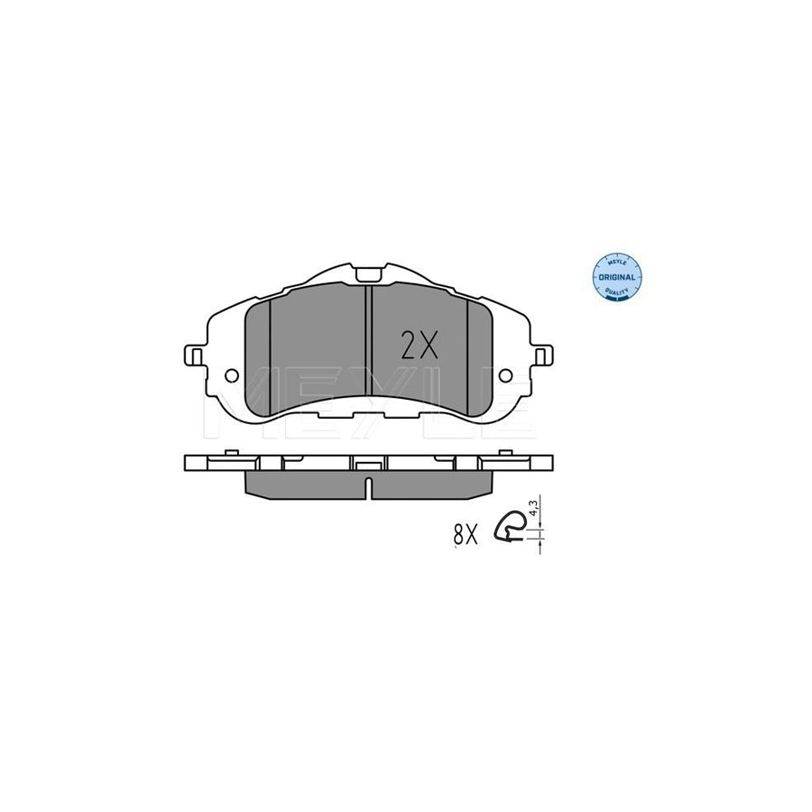 Meyle 025 258 9518 Brake Pad Set For Peugeot 308