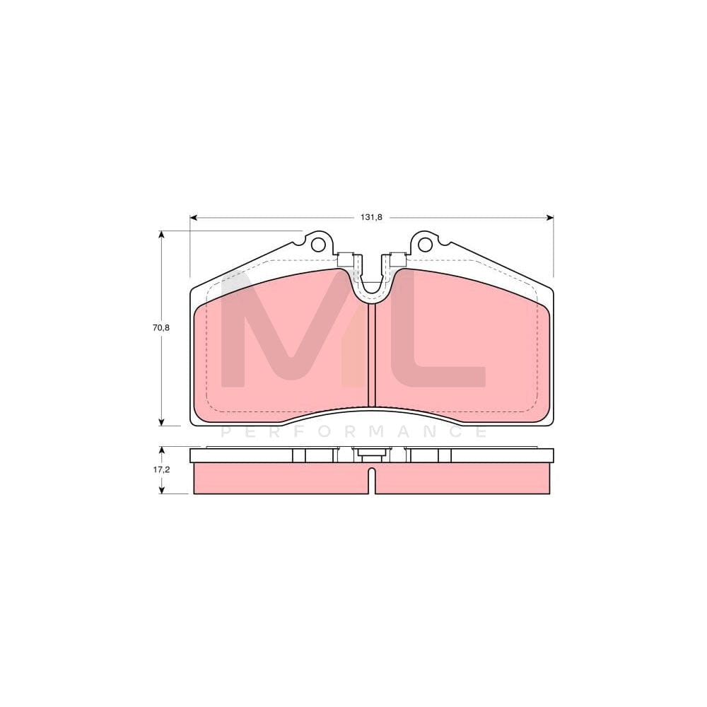 TRW Gdb966 Brake Pad Set Prepared For Wear Indicator | ML Performance Car Parts