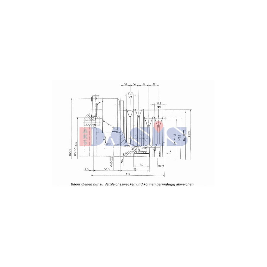 AKS Dasis 851322N AC Compressor Clutch