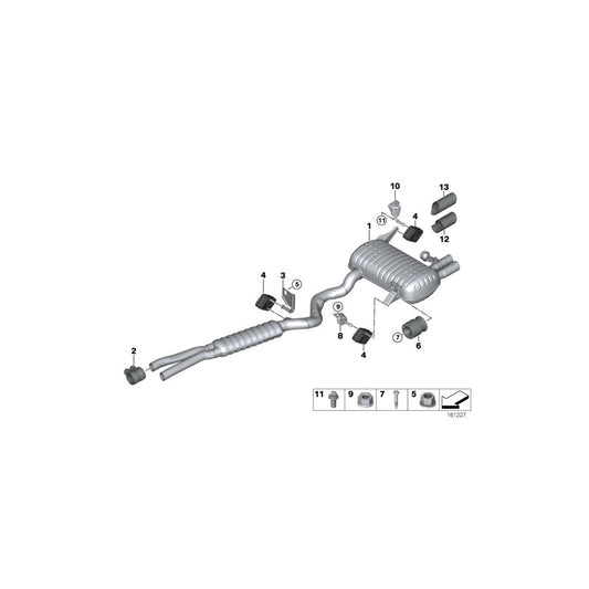 Genuine BMW 18307573343 E93 E92 Exhaust System, Rear (Inc. 328i & 328xi) | ML Performance US Car Parts