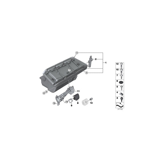 Genuine BMW 51169326043 Glove Box Damper (Inc. i3 60Ah, i3 120Ah & i3s 120Ah) | ML Performance US Car Parts