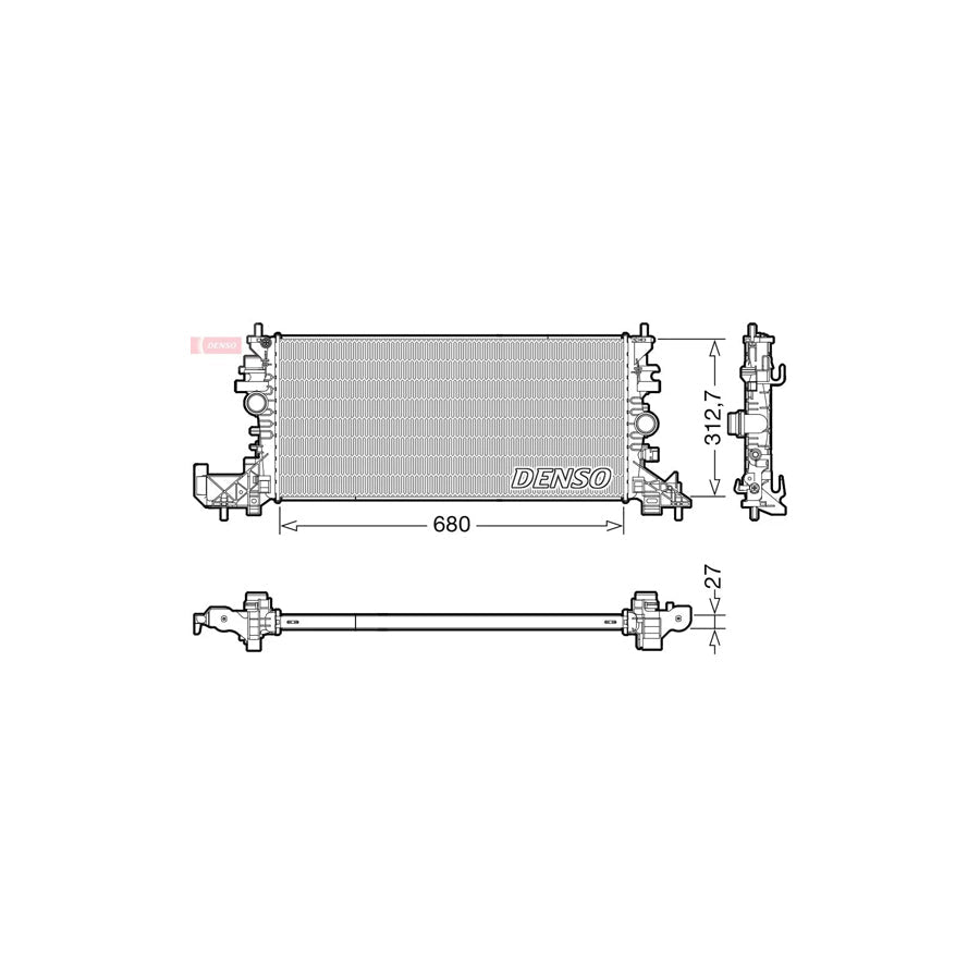 DENSO DRM20118 Engine Radiator for Opel Astra
