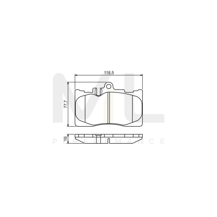 Bosch 0986495138 Brake Pad Set With Mounting Manual BP1519 | ML Performance Car Parts