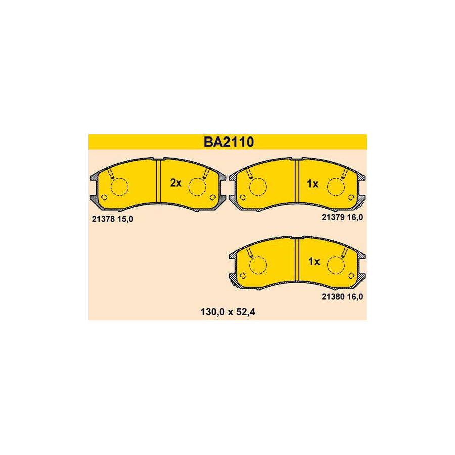 Barum Ba2110 Brake Pad Set