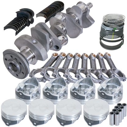 Eagle Chevy 350 1Pc 3.480in Crank 6.000in I-Beam Rod -7cc Flat Top 4.000in Pistons Rotating Assembly