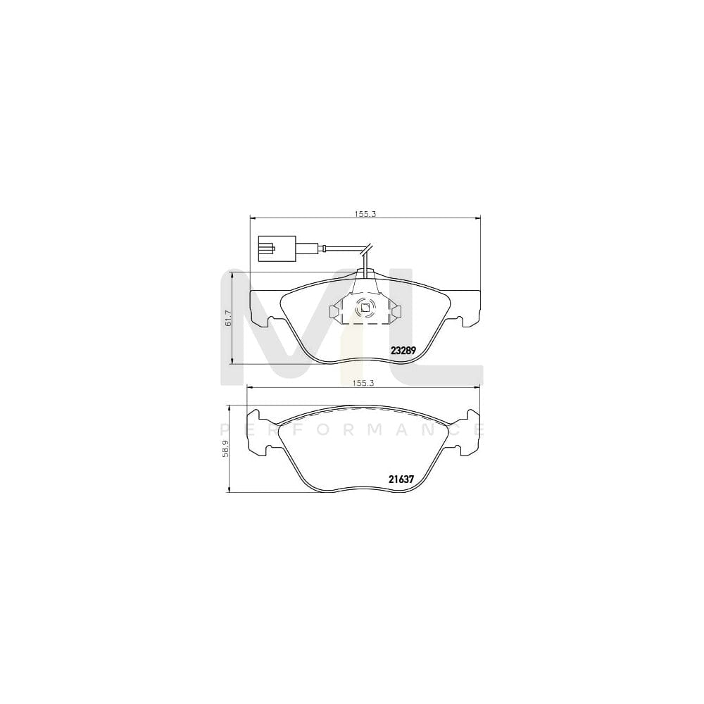 Hella 8DB 355 007-931 Brake Pad Set With Integrated Wear Warning Contact