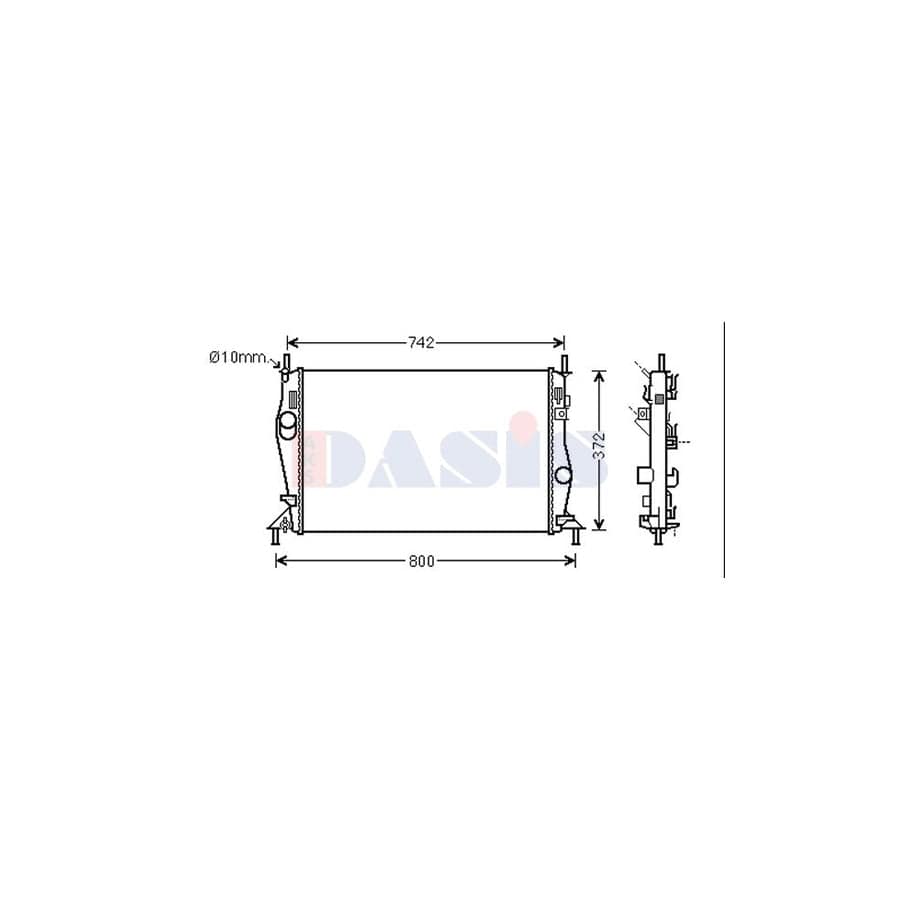 AKS Dasis 090121N Engine Radiator for Ford Focus Mk2 Hatchback (Da_, Hcp, Dp)