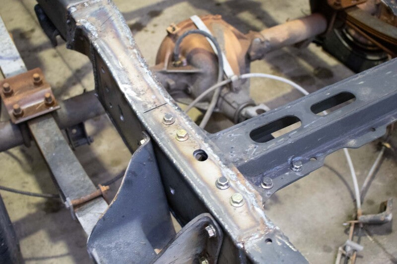 RustBuster Rust Buster 73-87 Chevy C10 Leaf Spring Frame Repair Kit - Right