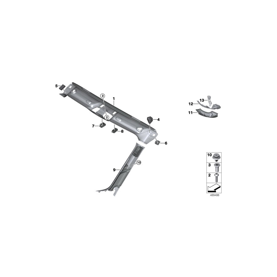 Genuine BMW 51437949709 I15 Support Outlet Flap Left (Inc. i8) | ML Performance US Car Parts