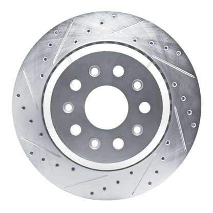 R1 Concepts R1 20-25 Jeep Wrangler Rear Left Drilled & Slotted Silver Brake Rotor