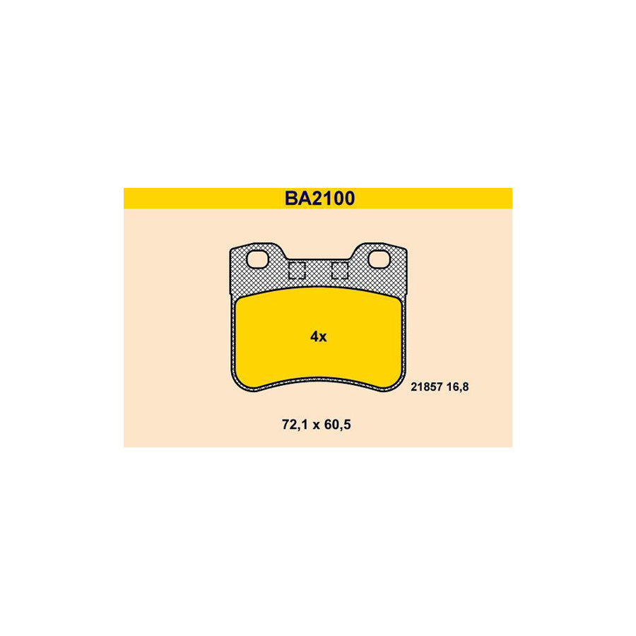 Barum Ba2100 Brake Pad Set