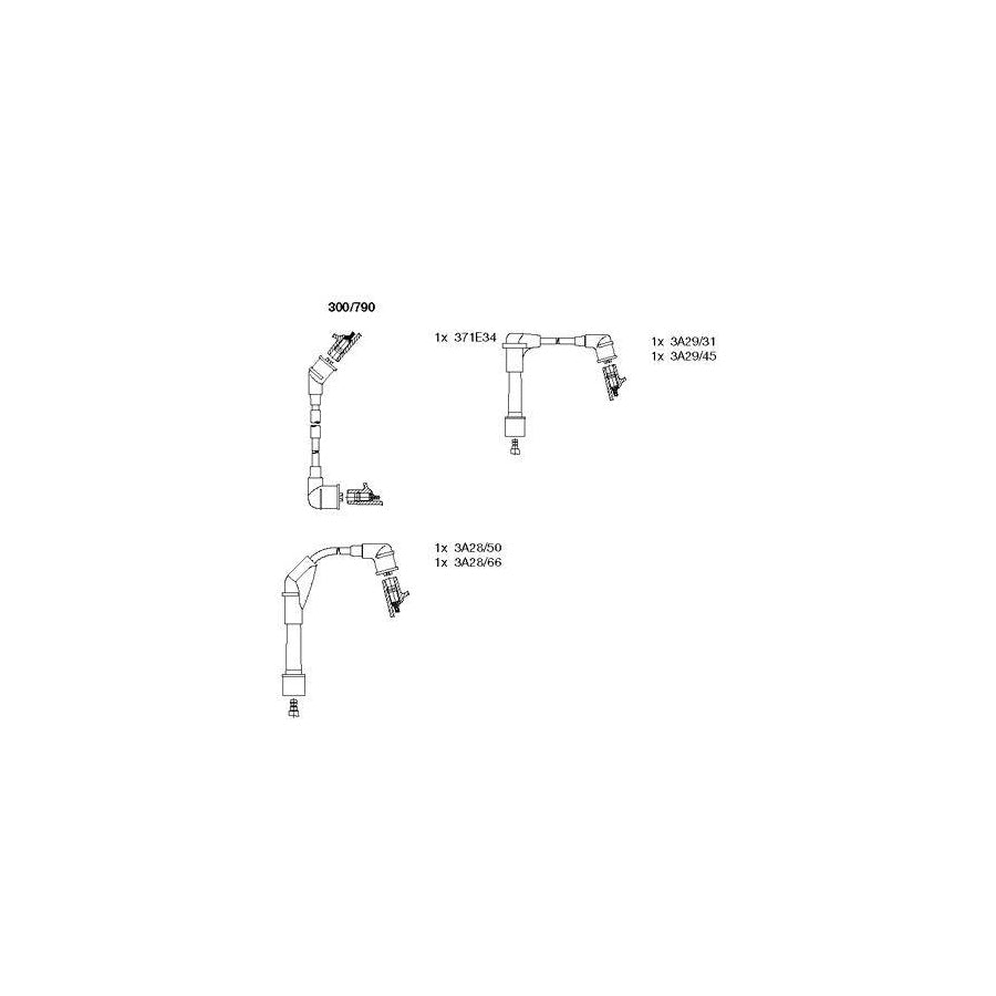 Bremi 300/790 Ignition Cable Kit for Nissan Sunny