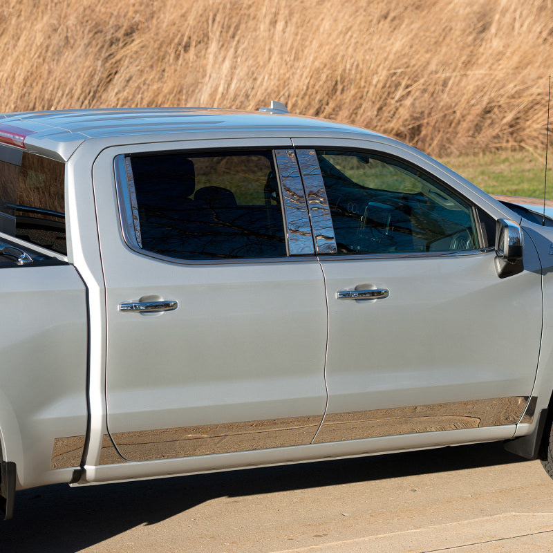 Putco 14-18 Chevy Silv LD - Crew Cab - 6.5in Bed - 10pcs Pro Stainless Steel Rocker Panels