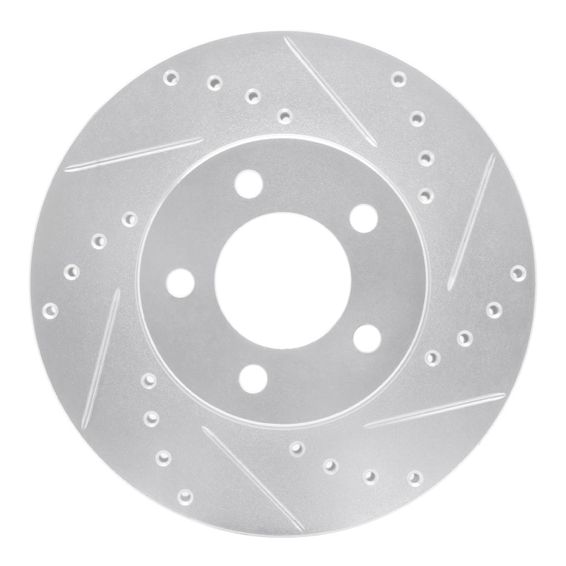 R1 Concepts R1 91-00 Ford Windstar Front Right Drilled & Slotted Silver Brake Rotor