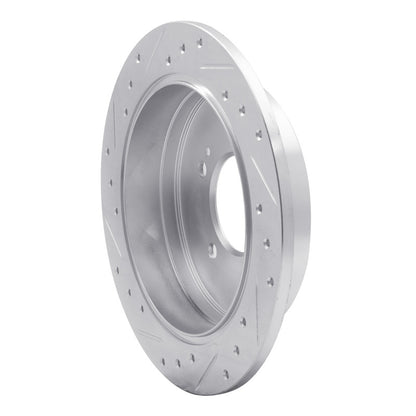 R1 Concepts R1 06-09 Hyundai AZERA Rear Right Drilled & Slotted Silver Brake Rotor