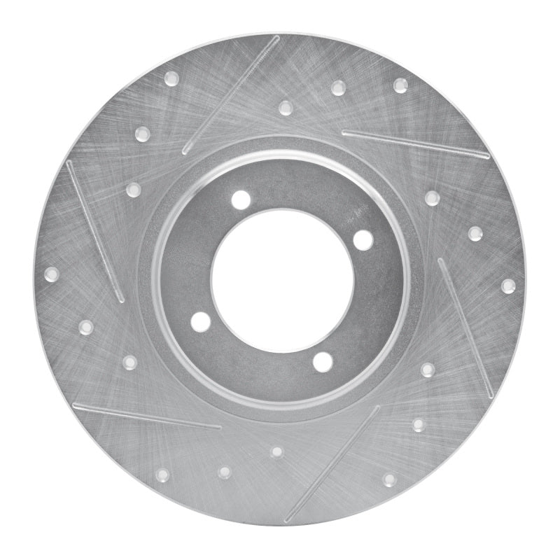 R1 Concepts R1 62-80 MG MGB Front Left Drilled & Slotted Silver Brake Rotor