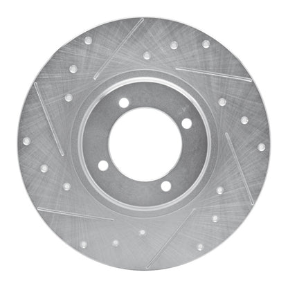 R1 Concepts R1 62-80 MG MGB Front Left Drilled & Slotted Silver Brake Rotor