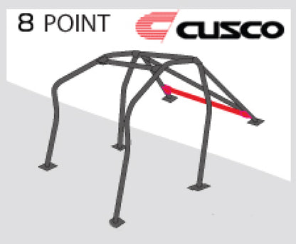 Cusco D1 Chromoly 8pt 2 Pssngr Around Dash 10-15 Hyundai Genesis Coupe LHD w/Sunroof (S/O No Cancel)