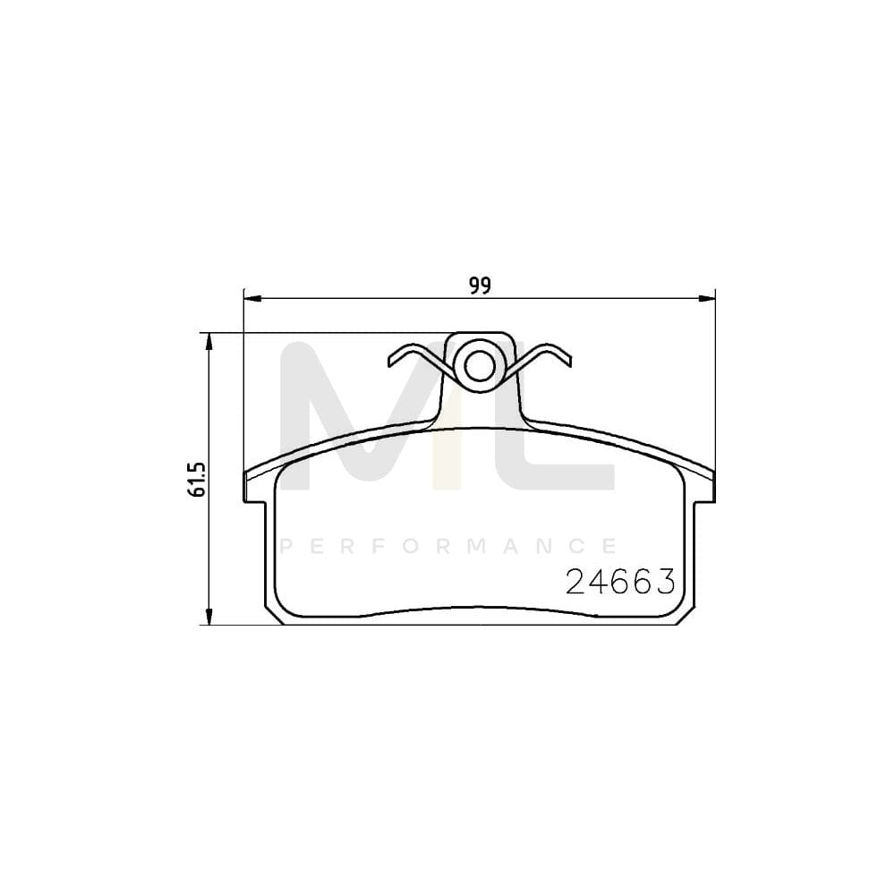 Hella 8DB 355 013-451 Brake Pad Set Not Prepared For Wear Indicator