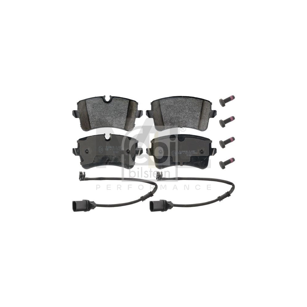 Febi Bilstein 116017 Brake Pad Set For Audi A8 D4 (4H2, 4H8, 4Hc, 4Hl) Rear Axle, Incl. Wear Warning Contact, With Bolts/Screws