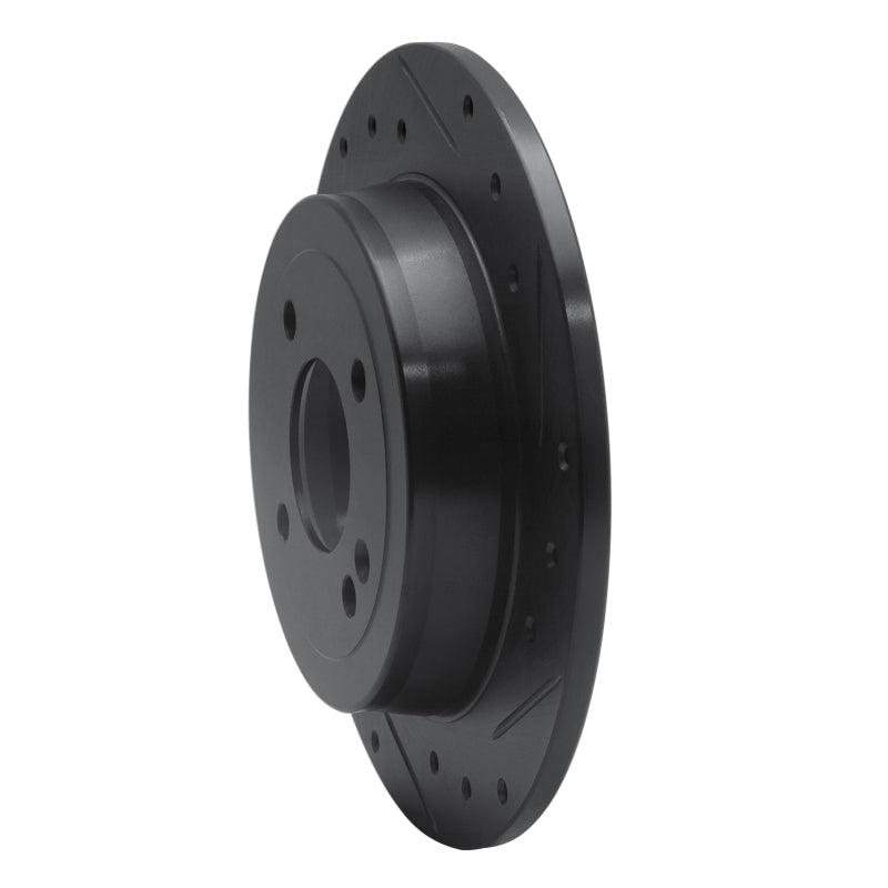 R1 Concepts R1 12-25 Dodge Attitude (Mexico) Rear Right Drilled & Slotted Black Brake Rotor