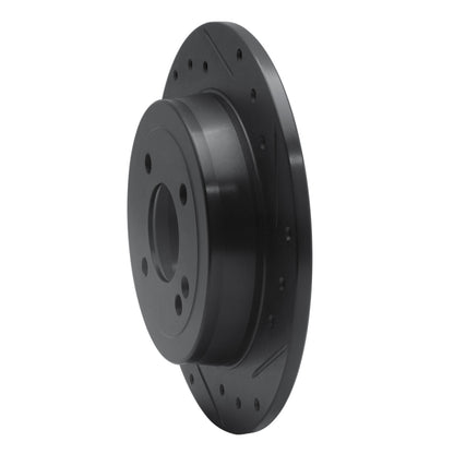 R1 Concepts R1 12-25 Dodge Attitude (Mexico) Rear Right Drilled & Slotted Black Brake Rotor
