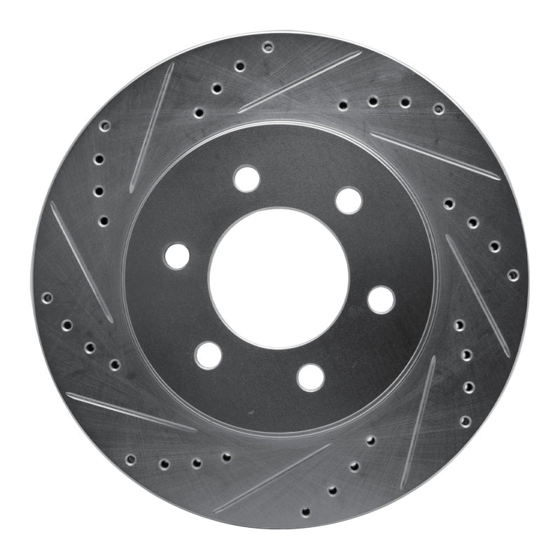 R1 Concepts R1 02-06 Ford Expedition Front Left Drilled & Slotted Silver Brake Rotor