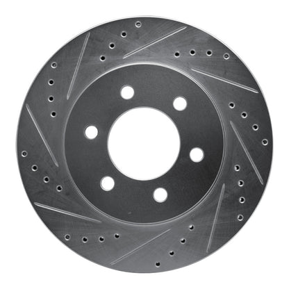 R1 Concepts R1 02-06 Ford Expedition Front Left Drilled & Slotted Silver Brake Rotor