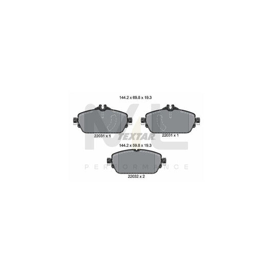 TEXTAR 2203101 Brake pad set prepared for wear indicator | ML Performance Car Parts