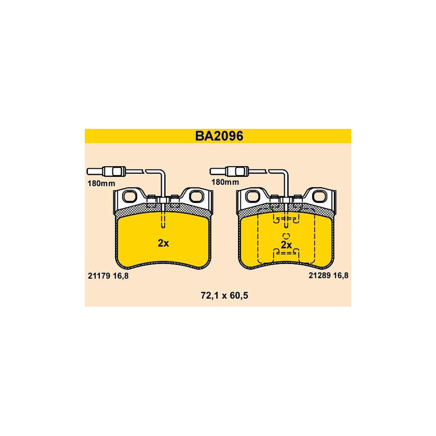 Barum Ba2096 Brake Pad Set for Citroen Ax