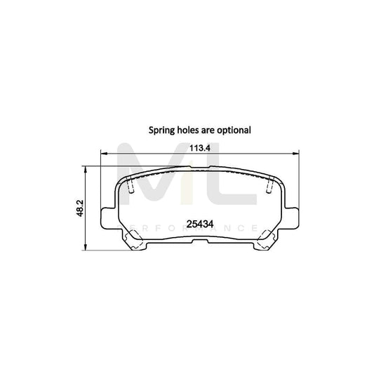 Hella 8DB 355 020-601 Brake Pad Set Incl. Wear Warning Contact, With Accessories