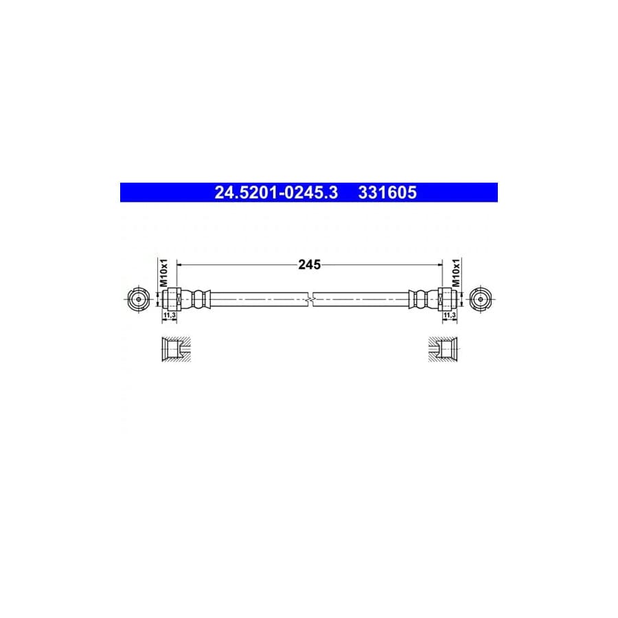 ATE 24.5201-0245.3 Brake Hose