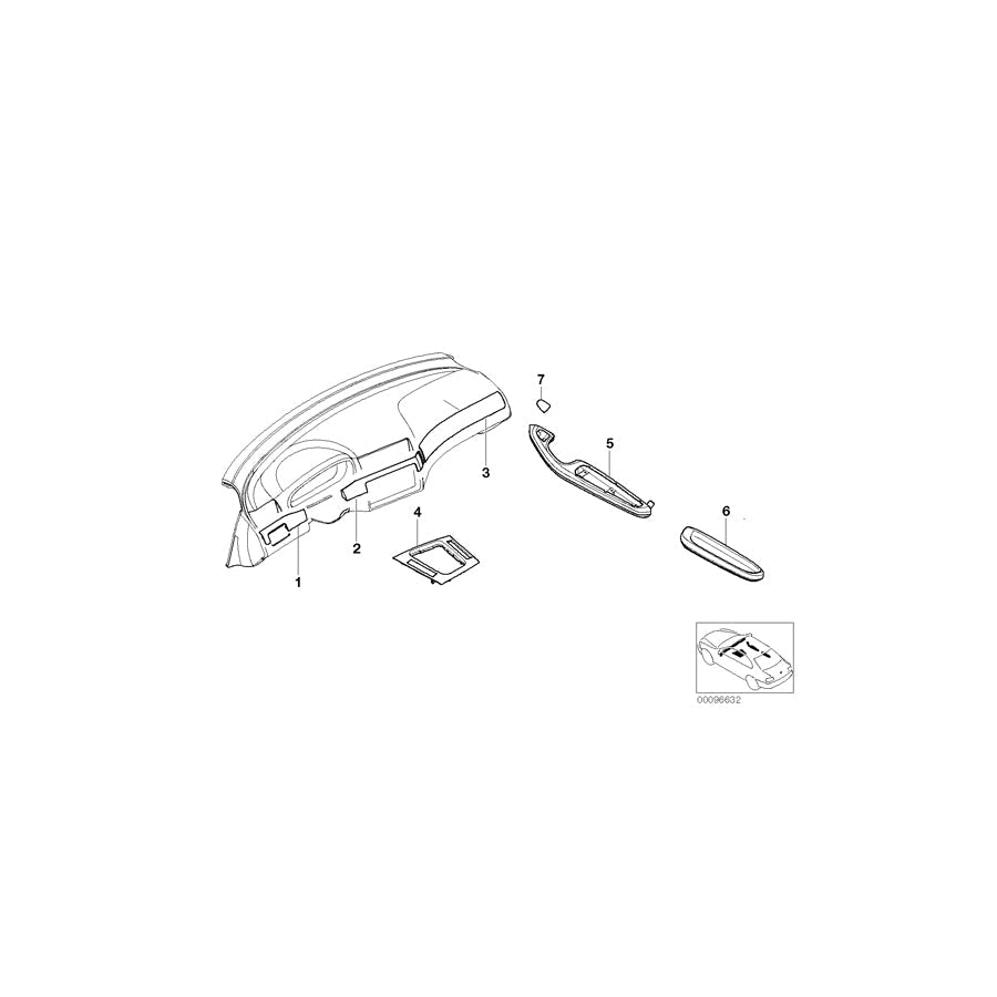 Genuine BMW 51437904363 E46 Armrest, Titan Rear Left GRAU (Inc. 325Ci, 328Ci & M3) | ML Performance US Car Parts