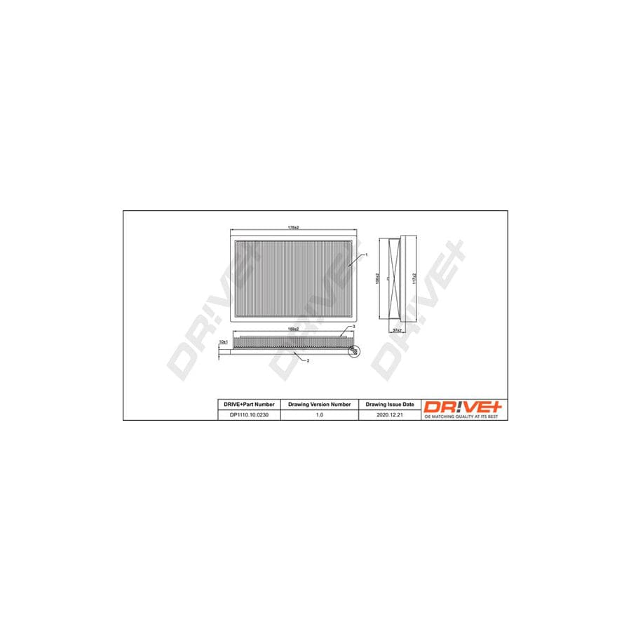 Dr!Ve+ Dp1110.10.0230 Air Filter