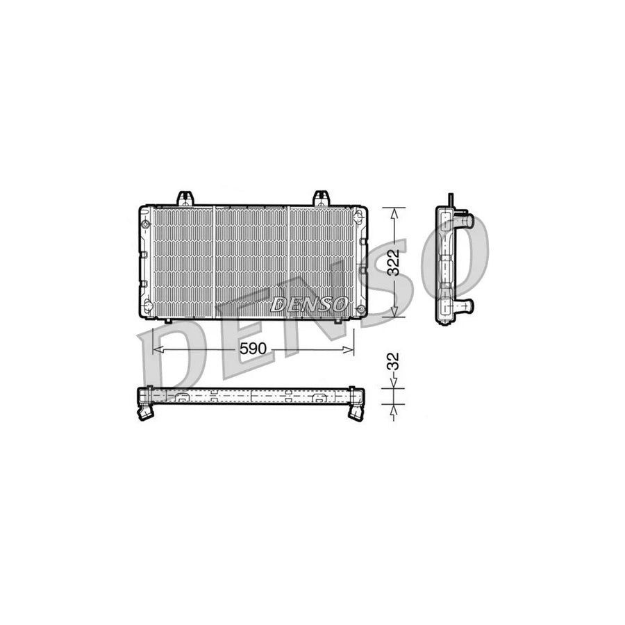 DENSO DRM25002 Engine Radiator for Saab 900