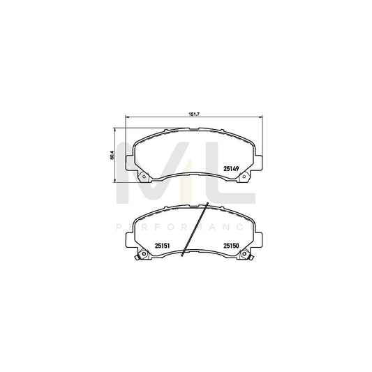 Hella 8DB 355 020-171 Brake Pad Set With Acoustic Wear Warning, With Accessories