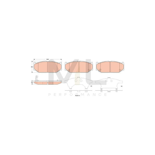 TRW Gdb3522 Brake Pad Set For Suzuki Swift With Acoustic Wear Warning | ML Performance Car Parts