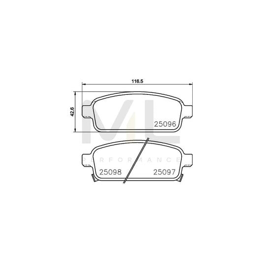 Hella 8DB 355 015-221 Brake Pad Set With Acoustic Wear Warning, With Accessories