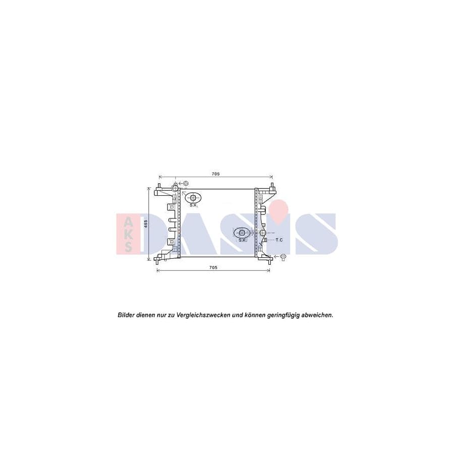 AKS Dasis 150111N Engine Radiator