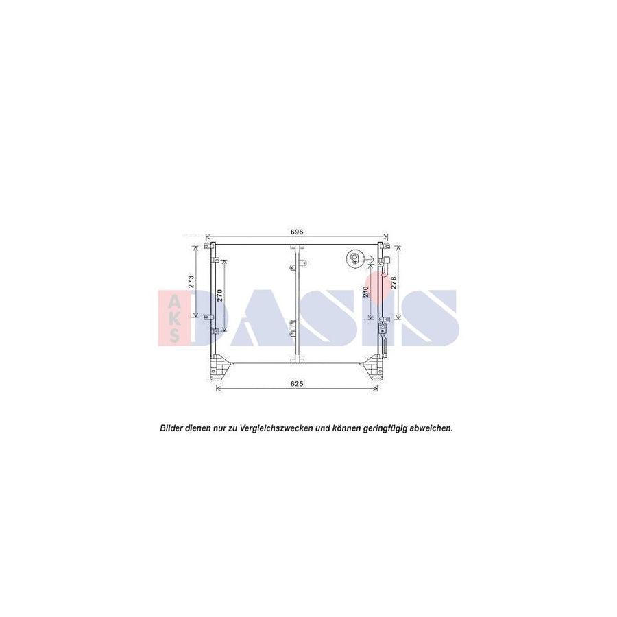 AKS Dasis 512058N Air Conditioning Condenser for Ssangyong Rexton / Rexton II (Gab)