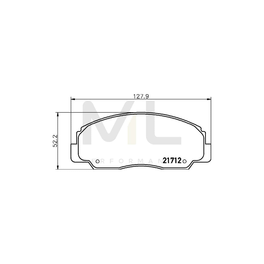 Hella 8DB 355 009-781 Brake Pad Set Not Prepared For Wear Indicator