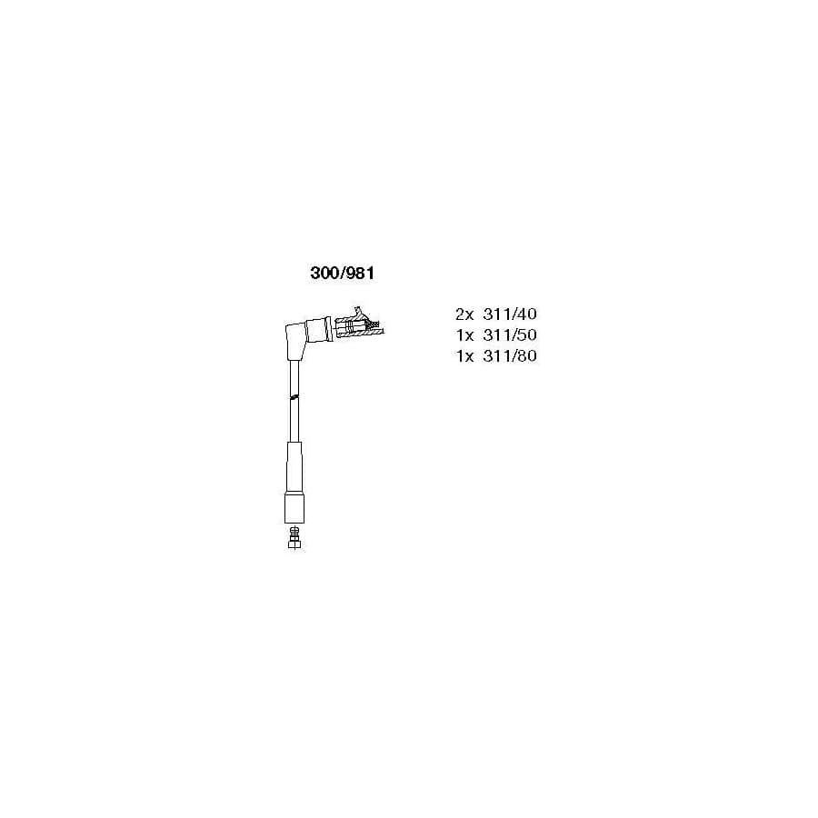 Bremi 300/981 Ignition Cable Kit for Mitsubishi Colt IV (Ca0)
