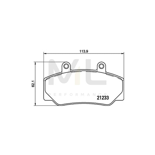 Hella 8DB 355 019-031 Brake Pad Set Not Prepared For Wear Indicator, With Accessories