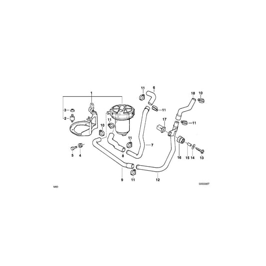 Genuine BMW 11721741843 E38 Pressure Hose Assy (Inc. L7, 750i & 730i) | ML Performance UK Car Parts