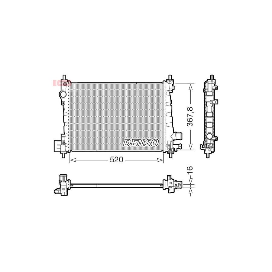 DENSO DRM20127 Engine Radiator for Opel Karl (C16)